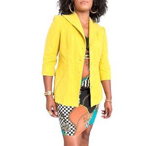 Yellow Mid-sleeve Blazer - 10